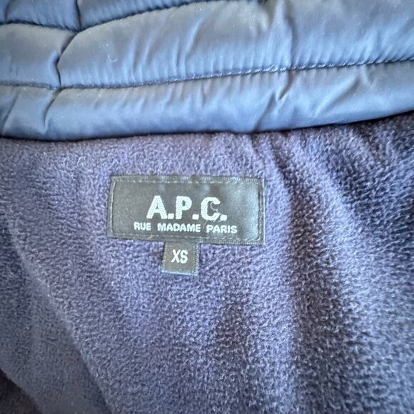 A.P.C. Rue Madame Paris Navy Puffer Coat - Picture 6 of 8